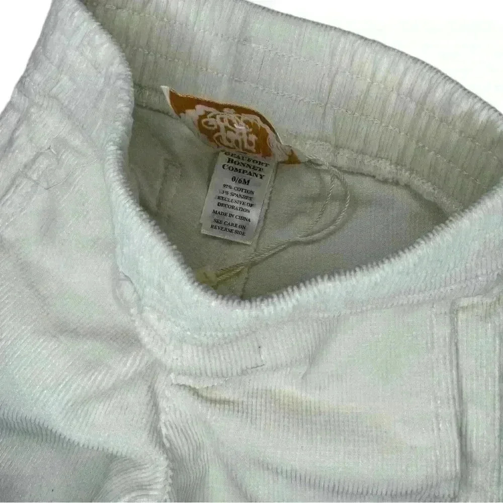 NWOT The Beaufort Bonnet Company Cream Corduroy Pants - Size - 0/6 months - Picture 3 of 4